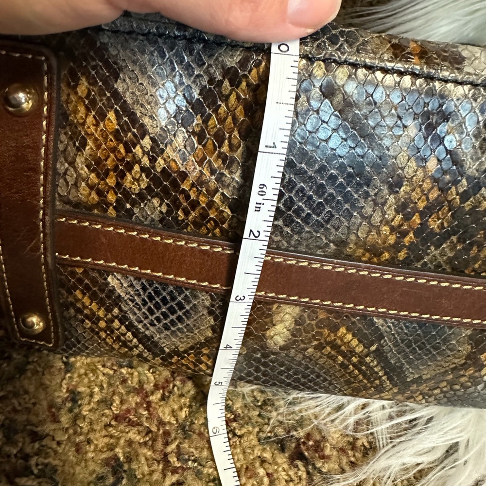 Dooney and Bourke Python Embossed Python Satchel Multicolor - Picture 13 of 15